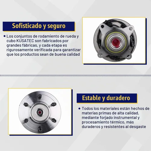 Vista 4 de KUSATEC 515043 Cojinete de rueda delantera y conjunto de cubo