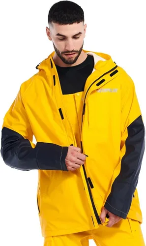 Vista 3 de CAT Chaquetas impermeables Longshore para hombre con costuras soldadas, antebrazos reforzados y bolsillos con cremallera para las manos