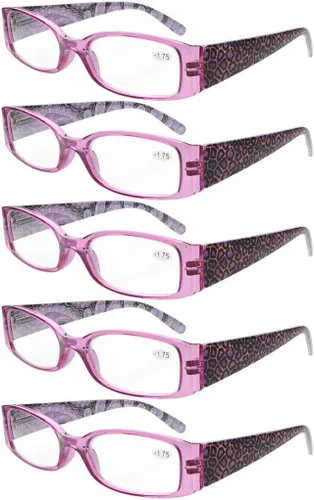 Vista 11 de Eyekepper 5 pares de anteojos de lectura para mujer, lentes de sol de lectura