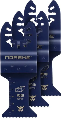 Vista 9 de Norske Tools NOTP273 - Cuchillas oscilantes para múltiples herramientas de 1-1/4 pulgadas (3 unidades), ajuste universal para cortar madera y madera
