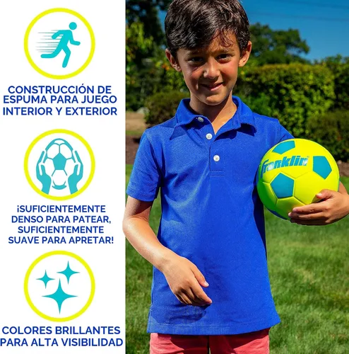 Vista 3 de Franklin Sports Pelota de fútbol de espuma para niños, mini pelota de fútbol juvenil de espuma suave, pelota de fútbol de juguete para interiores