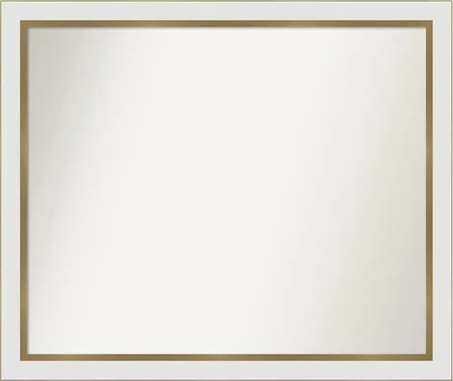 Vista 286 de Amanti Art Espejo personalizado, espejo de baño estrecho Alexandria White Wash, espejo de pared o espejo de tocador de baño sobre el fregadero