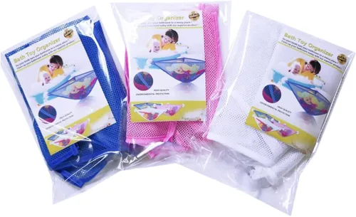 Vista 6 de chil Organizador de juguetes de baño con 3 ventosas fuertes montadas para baño/ducha, solución de almacenamiento, red de almacenamiento de juguetes