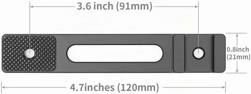Vista 5 de ChromLives Barra de Extensión de Soporte de Zapata Fría, Extensión de Zapata Caliente, Montura de Micrófono con Tornillo de Trípode de 1/4