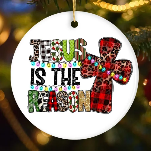 Vista 21 de Adornos de Navidad con temática religiosa, decoraciones de Natividad y Jesucristo