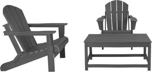 Vista 10 de WO Home Furniture - Juego de 3 sillas plegables para exteriores, mesa auxiliar, resistente a la intemperie y a los rayos UV, para césped, jardín