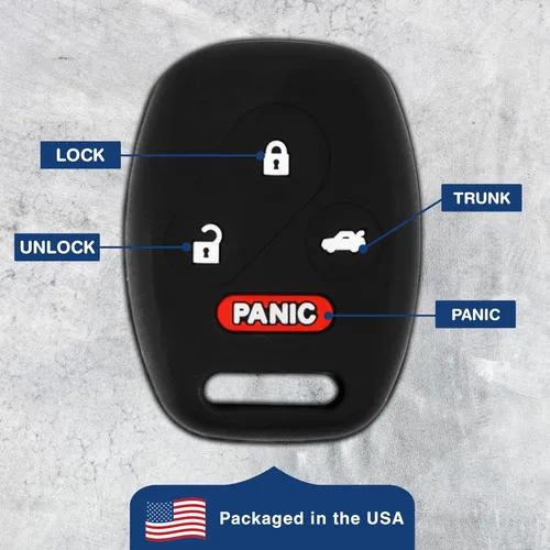 Vista 6 de 2 fundas de repuesto para llavero KeylessOption para Honda Accord Civic CRV Pilot 2003, 2004, 2005, 2006, 2007, 2008, 2009, 2010, 2011, 2012, 2013