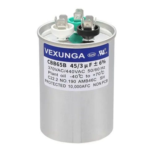 Vista 76 de VEXUNGA Capacitor Dual de Arranque Redondo A/C de 50/5 uF 50+5 MFD 370VAC o 440VAC CBB65 CBB65B Capacitores de Aire Acondicionado para Motor
