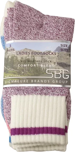 Vista 5 de 3 pares de calcetines para botas de mujer para todo tipo de clima, mezcla de calcetines