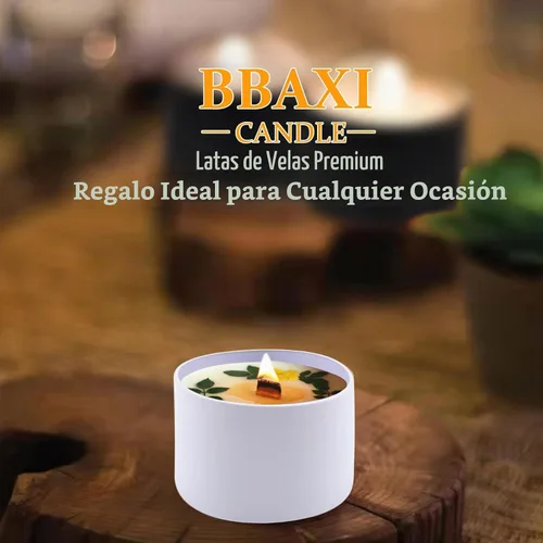 Vista 7 de BBAXI Latas de velas blancas de 4 onzas, 24 piezas, lata de vela vacía negra con tapas para hacer velas caseras, frascos de velas blancas mate Latas