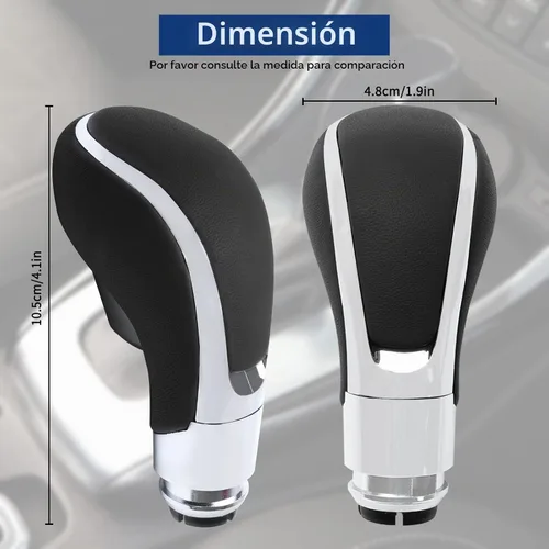 Vista 5 de Pomo para palanca de cambios de coche compatible con Buick Verano 2012-2017, color negro