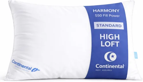 Vista 20 de Continental Bedding Harmony White Goose Down Pillow 550 Fill Power Medium Loft 100% algodón 300 hilos Shell tamaño estándar 1 paquete fabricado