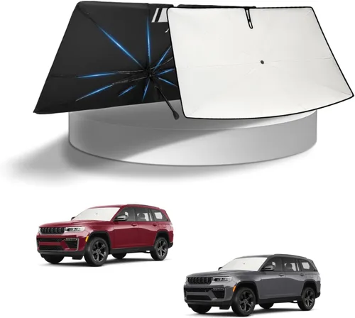 Vista 224 de KUST - Parasol plegable para parabrisas para BMW X1 E84, accesorios 2011 2012 2013 2014 2015, protector de visera de sol ajustable que bloquea