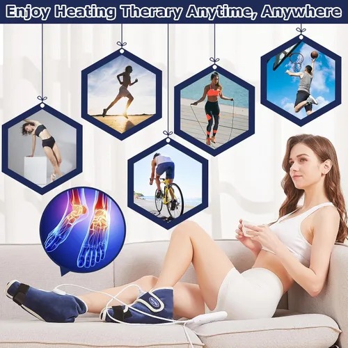 Vista 8 de CAMECO 1 par de almohadillas térmicas de pies para neuropatía de pies, calentadores de pies térmicos para mujeres y hombres, almohadilla de terapia