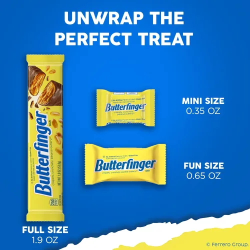Vista 9 de Butterfinger Peanut-Buttery Chocolate-Y Barras de caramelo, regalo perfecto del día de la madre para mamá, Compartir Pack, 3.7 onza (Paquete de 18)