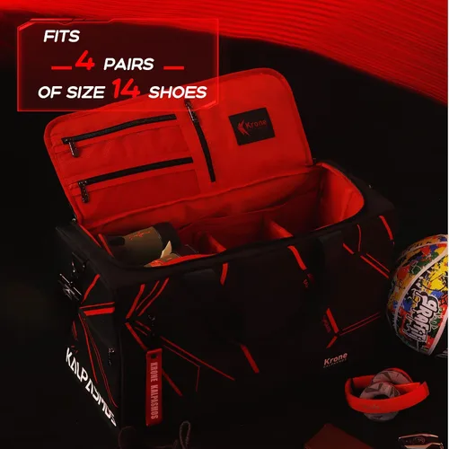 Vista 7 de Bolsa de viaje para zapatos deportivos, maleta de zapatos para viajes, bolsa de gimnasio, bolsa de deporte, una bolsa de viaje multifuncional con 3