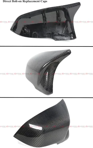 Vista 2 de Tapas de repuesto de fibra de carbono real estilo M para espejo retrovisor compatible con Toyota Supra GR A90 A91 2020-2025