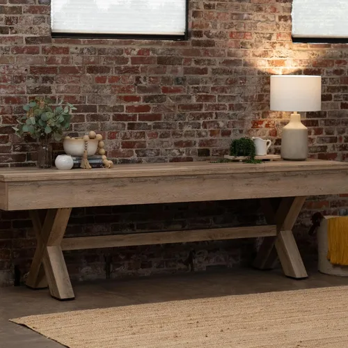 Vista 9 de American Legend Mesa de Shuffleboard LED con Superficie de Buffet - Estilo Moderno - Rieles LED que se Iluminan - Superficie de Buffet con Diseño