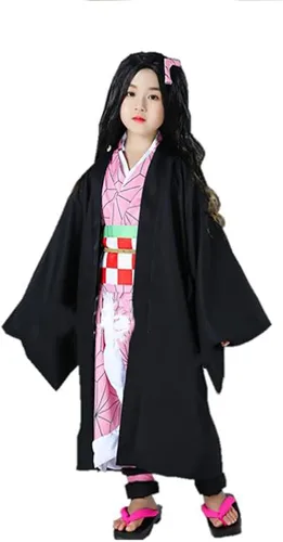 Vista 3 de Disfraz de anime para cosplay conjunto completo con ropa para el pelo y boquilla dos estilos para mujer