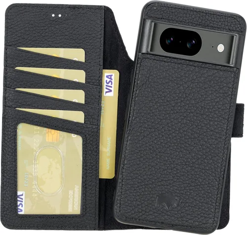Vista 13 de BLACKBROOK Juego de funda y cartera magnética desmontable 2 en 1 para iPhone 13 Pro Max, cartera desmontable de cuero de grano completo Carter