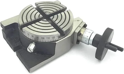 Vista 6 de 4" pulgadas (3.937 in) mesa rotatoria 4 ranura para fresadora con kit de abrazadera M6