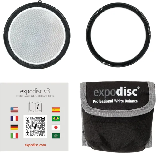 Vista 5 de ExpoDisc v3 - Filtro profesional de equilibrio de blancos (3.031 in), equilibrio de blancos fácil balance de blancos perfecto en 15 segundos