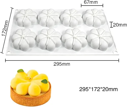 Vista 2 de Molde de Silicona para Donas de Flores, Molde para Pastel de Fondant, Herramientas de Horneado de Chocolate DIY, Accesorios de Decoración