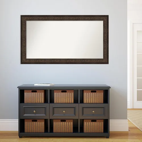 Vista 76 de Amanti Art Espejo de pared personalizado no biselado (25 x 25 pulgadas), marco de bronce acentuado, varios tamaños personalizados, espejo de baño