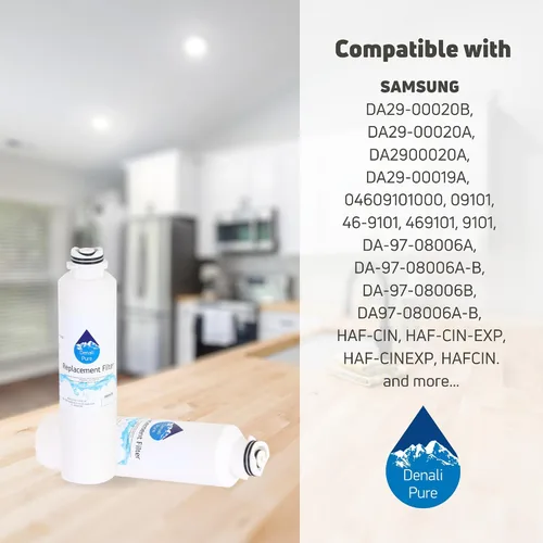 Vista 8 de Paquete de 2 filtros de agua de repuesto para refrigerador Samsung DA29-00019A - Compatible con cartucho de filtro de agua para refrigerador Samsung
