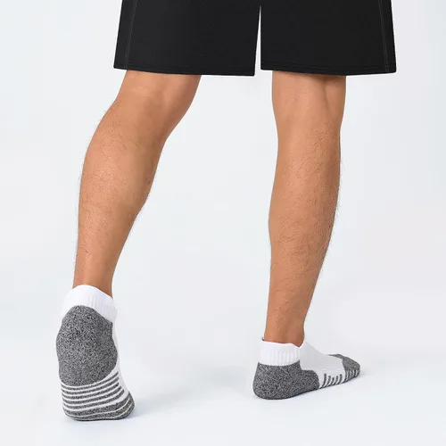 Vista 3 de Closemate Mens Sport Ankle Socks 6 Pairs Low Cut Cotton Cushioned Tab Non-Slip Breathable Athletic Running Socks