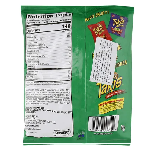 Vista 2 de TAKIS - Caja de chips de tortilla crujientes y crujientes con 6 bolsas de 4 onzas