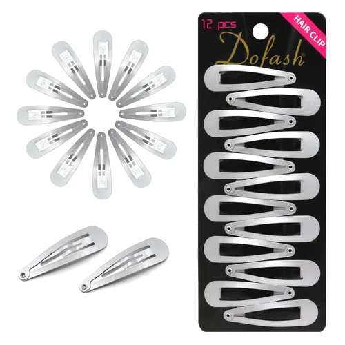 Vista 4 de Dofash 12 pinzas para el pelo a presión para mujer, antideslizantes y de metal, clips pequeños de 2.0 in de 2 pulgadas para cabello fino y fino