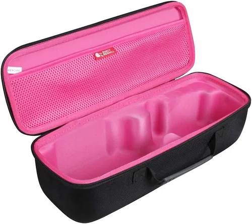Vista 3 de Hermitshell Estuche de viaje para secador de pelo Revlon/Umeely de un solo paso y cepillo de aire caliente voluminizador (negro+rojo ciruela)