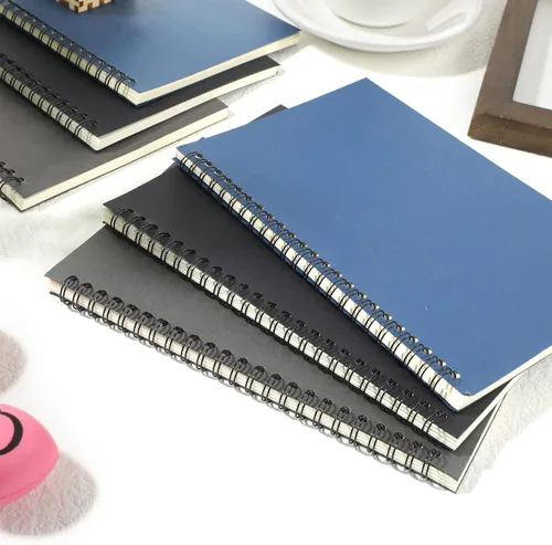 Vista 7 de Epakh 18 paquetes de cuadernos en espiral, cuadernos A5, 50 hojas de papel grueso y tapa dura de estraza a rayas para suministros de oficina, 5.5 x