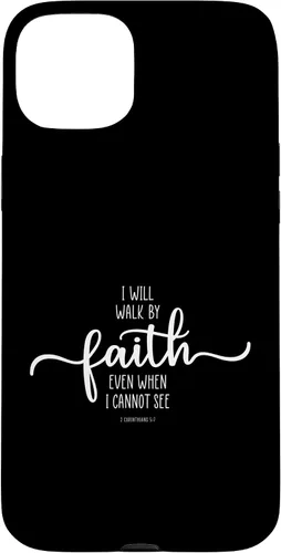 Vista 9 de iPhone 16 I Will Walk By Faith, God Jesus Christian Bible Inspiration Case