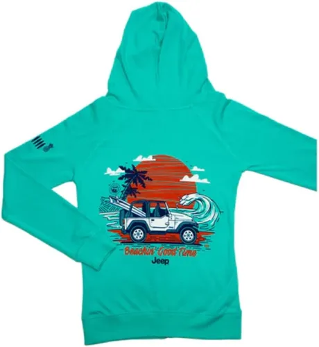 Vista 2 de Jeep Sudadera con capucha Beachin Good Time con cremallera para mujer