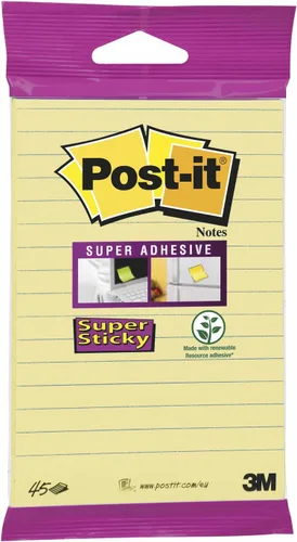 Vista 7 de Post-it Notas grandes superadhesivas, forradas, 1 bloc, 3.976 in x 3.976 in, 70 hojas – Notas extra adhesivas para paredes, monitores y nevera