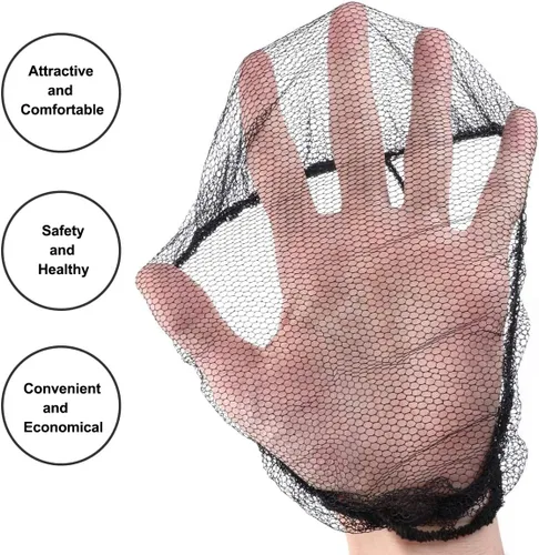 Vista 5 de Honeycomb Beard Nets Disposable, Breathable Heavy-Duty Nylon Beard Covers for Food Safety & Restaurant