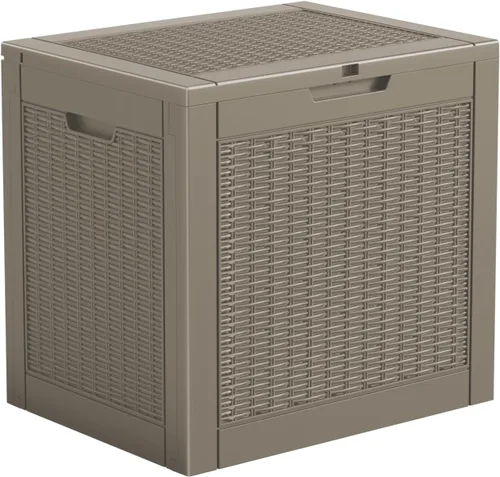 Vista 33 de DRATO Caja de almacenamiento para cubierta de 31 galones, caja de almacenamiento para exteriores para cojines de patio, herramientas de jardín, caja