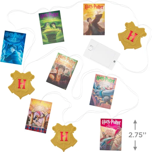 Vista 2 de Hallmark Keepsake Guirnalda de luces navideñas de 7 pies 2025, 10 luces de Harry Potter, regalos para los fanáticos de Harry Potter