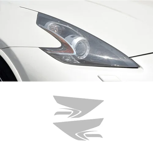 Vista 8 de Película protectora para faros delanteros de coche para Nissan 370Z Nismo 2009+, adhesivo de TPU negro transparente, ennegrecido