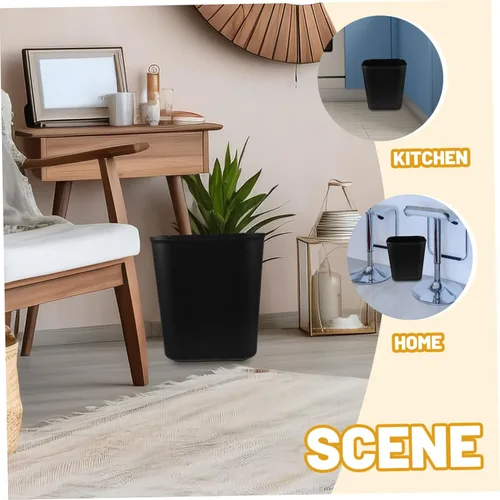 Vista 4 de Ahorro de espacio 15l papelera inteligente oficina papelera para escritorio baño cocina dormitorio negro