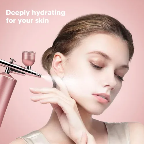 Vista 3 de Máquina de inyección de oxígeno facial, inyector de oxígeno facial de mano de alta presión para rejuvenecimiento de la piel para salón de belleza