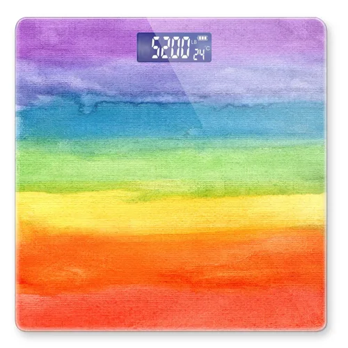 Vista 7 de Báscula digital para peso corporal, báscula de baño, báscula personalizada para peso corporal, 400 libras con gran pantalla retroiluminada, fácil