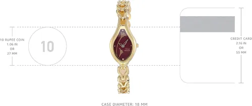 Vista 3 de Titan Raga - Reloj de pulsera para mujer, cuarzo, resistente al agua