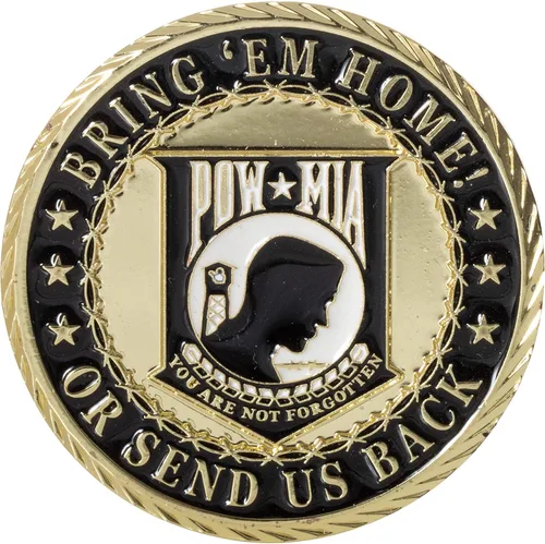 Vista 2 de POW militar de los Estados Unidos * moneda de desafío MIA Eagle