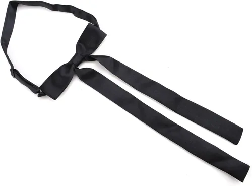 Vista 4 de TopTie Pajarita Western Satén Negro, Negro