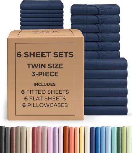Vista 232 de Pack of 2, Twin Size 3 Piece Sheet Set - Breathable & Cooling - White