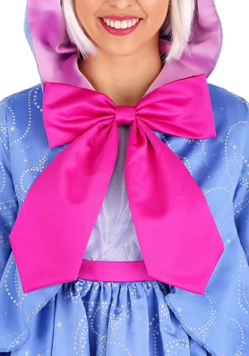 Vista 6 de Disfraz de hada madrina de talla grande para adultos disfraz de cosplay de Cenicienta para mujer Azul Patchwork