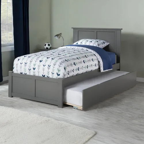 Vista 10 de AFI Madison Cama de plataforma con estribo y cajón deslizable Blanco